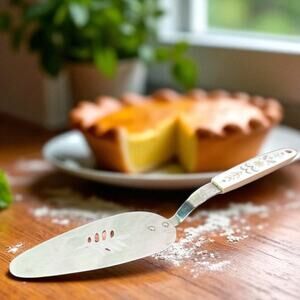 Flint Arrowhead VTG Stainless Steel Pie Cake Server Royal Wheat MCM Kitchen